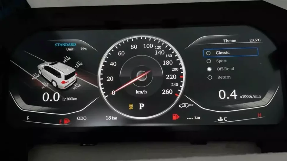 Электронная панель приборов Toyoya Land Cruiser Prado 150 2009-2017 - Carmedia NH-LCD-T03 с сенсорным LCD / ЖК 12.3" экраном QLED (CarPlay)