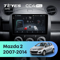 Штатная магнитола для Mazda 2 DE (2007-2014) (Экран 9,5") - Teyes CC4 Pro на Android 13, 8-ядер, 8ГБ-128ГБ, SIM-слот
