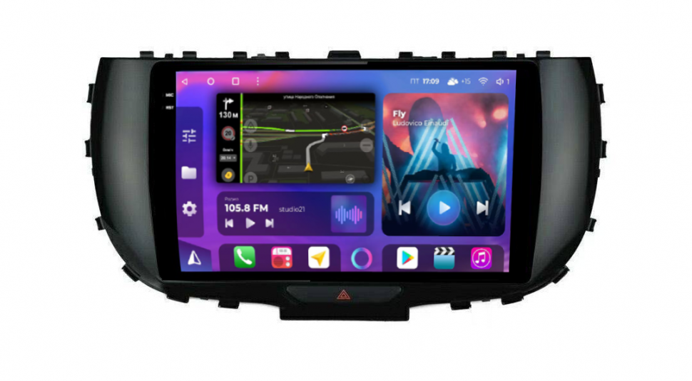 Штатная магнитола FarCar s400 2K для KIA Soul на Android (BX1214M) (CarPlay)