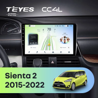 Штатная магнитола для Toyota Sienta 2 XP170 (2015-2022) - Teyes CC4L на Android 14, 8-ядер, 6ГБ-64ГБ, SIM-слот