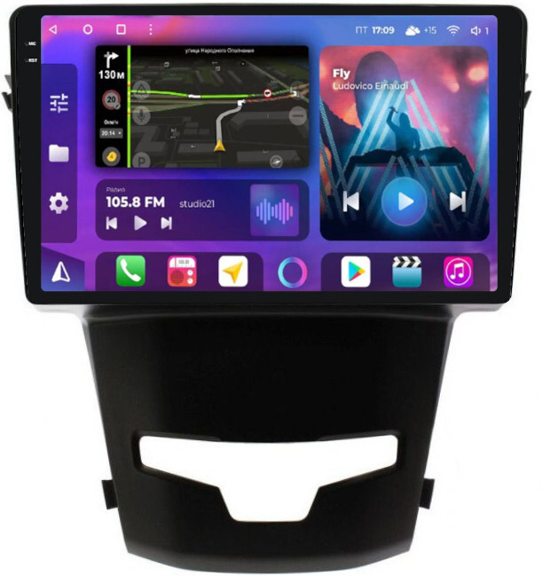 Магнитола для SsangYong Actyon II 2013-2021 - FarCar XXL355M Android 12, QLED, ТОП процессор, 8Гб+256Гб, CarPlay, SIM-слот (CarPlay)