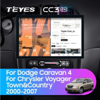 Штатная магнитола Teyes CC3 2K 6/128 Chrysler Town & Country 4 RS (2000-2007) Тип-A (11")