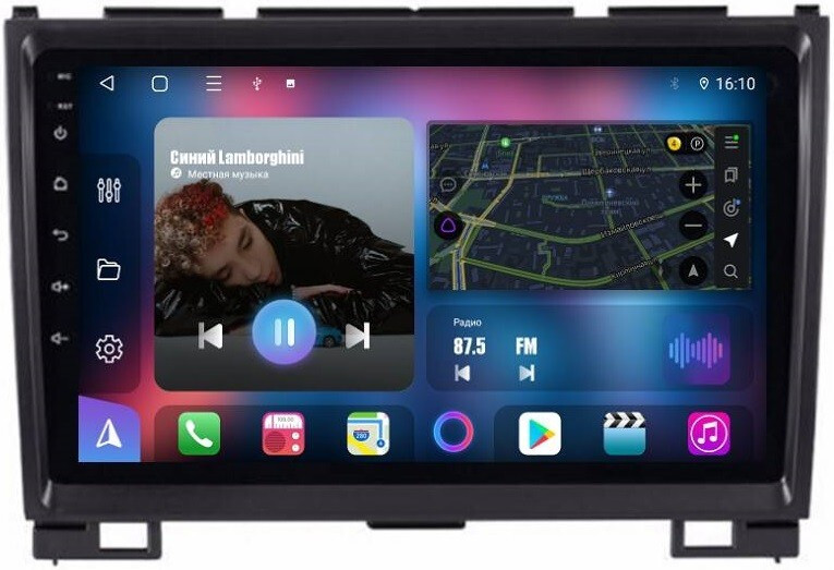 Магнитола для Haval H5, Great Wall Hover H3, H5 - FarCar 3031M Android 12, 8-ядер, QLED, Carplay, SIM-слот (CarPlay)