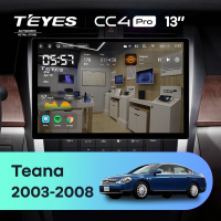 Штатная магнитола для Nissan Teana J31 (2003-2008) (Экран 13") - Teyes CC4 Pro на Android 13, 8-ядер, 8ГБ-128ГБ, SIM-слот