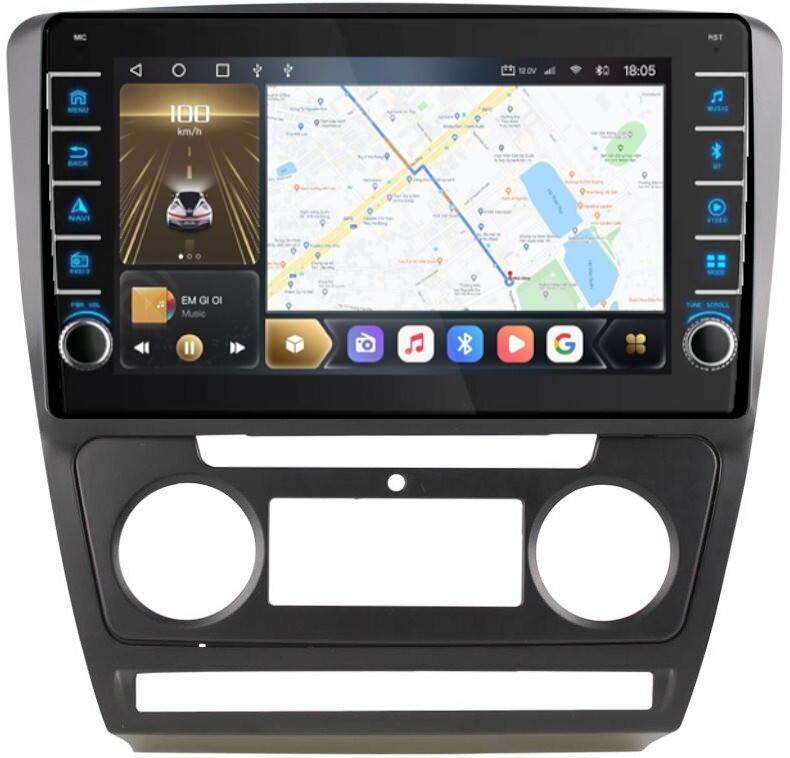Магнитола для Skoda Octavia A5 2004-2013 - Carmedia OL-1920 (крутилки) QLed, Android 10, ТОП процессор, CarPlay, SIM-слот (CarPlay)