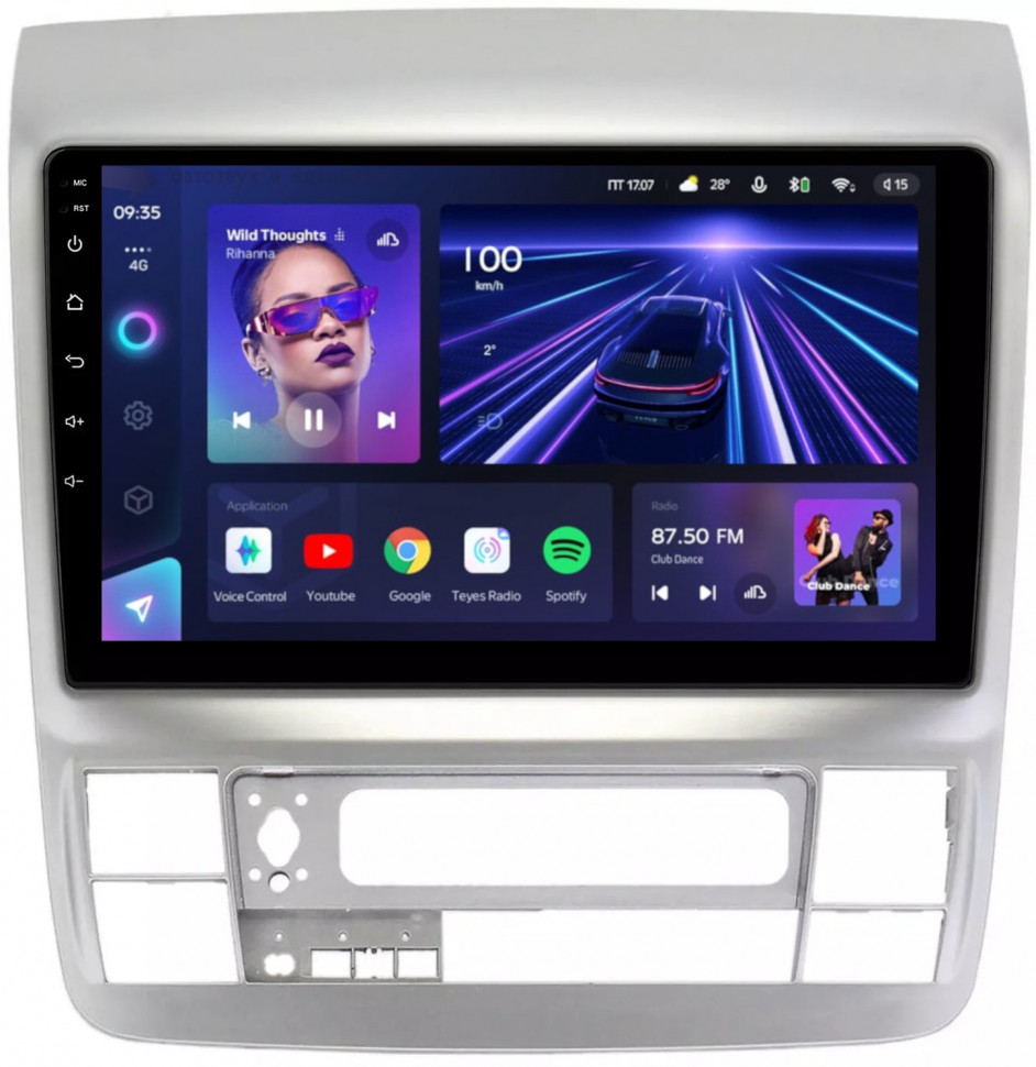 Магнитола для Toyota Alphard 2005-2008 (взамен штатного экрана) - Teyes CC3L Android 10, 8-ядер, 4ГБ+32ГБ, SIM-слот (CarPlay)