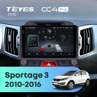 Штатная магнитола для Kia Sportage 3 (2010-2016) (Экран 9,5") - Teyes CC4 Pro на Android 13, 8-ядер, 8ГБ-128ГБ, SIM-слот