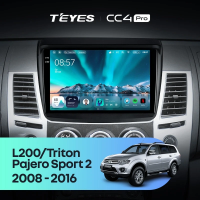Штатная магнитола для Mitsubishi L200 (2008-2016) (Экран 9,5") - Teyes CC4 Pro на Android 13, 8-ядер, 8ГБ-128ГБ, SIM-слот