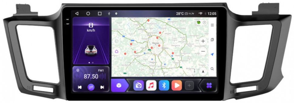 Магнитола для Toyota RAV4 2013-2018 - Carmedia OL-1610 QLed+2K, Android 12, ТОП процессор, CarPlay, SIM-слот (CarPlay)