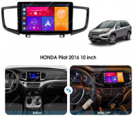 Магнитола для Honda Pilot 2015-2023 - Carmedia SF-1650 QLed, Android 10/12, ТОП процессор, CarPlay, SIM-слот (только с установкой в Москве) (CarPlay)