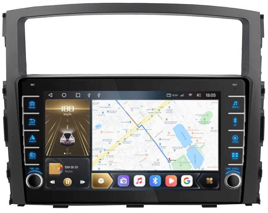 Магнитола для Mitsubishi Pajero 2006-2020 - Carmedia OL-9566 (крутилки) QLed, Android 10, ТОП процессор, CarPlay, SIM-слот (CarPlay)