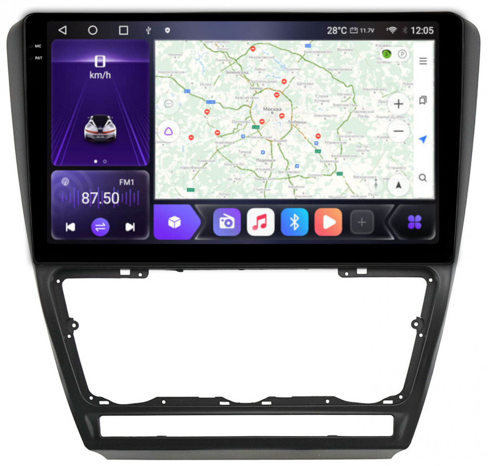 Магнитола для Skoda Octavia A5 2004-2013 - Carmedia OL-1920 QLed+2K, Android 12, ТОП процессор, CarPlay, SIM-слот (CarPlay)