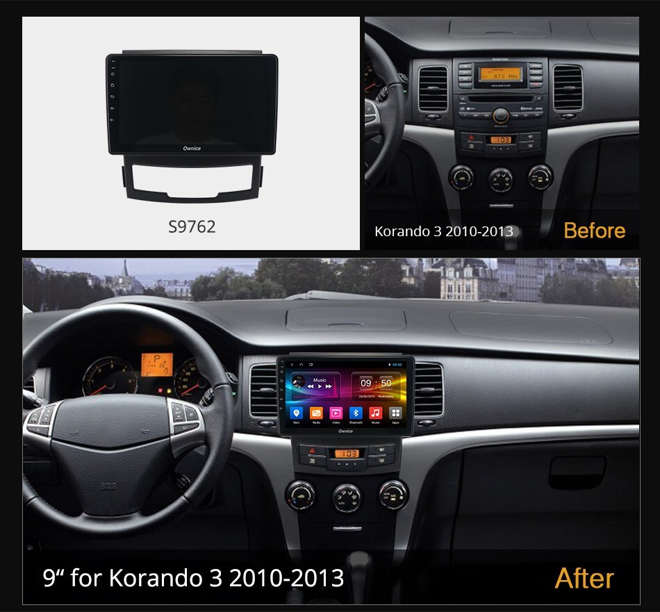 Магнитола для SsangYong Actyon II 2011-2013 - Carmedia OL-9762 QLed, Android 10/12, ТОП процессор, CarPlay, SIM-слот (CarPlay)