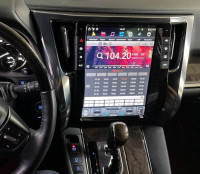 Магнитола для Toyota Alphard H30, Vellfire 2 2015-2023 - (без JBL) - Carmedia ZF-1308L-Q6 (Тесла-Стиль) Android 11, 8ГБ+128ГБ, SIM-слот (CarPlay)