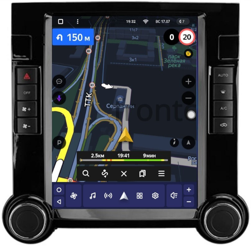 Магнитола для Volkswagen Touareg 2002-2010 - Carmedia NH-V9701 ("Тесла-Стиль") Android 10, 4ГБ+64ГБ, 4G SIM-слот (CarPlay)