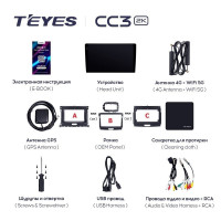 Штатная магнитола Teyes CC3 2K 360 6/128 Ford Ranger P703 (2015-2022) Тип-B