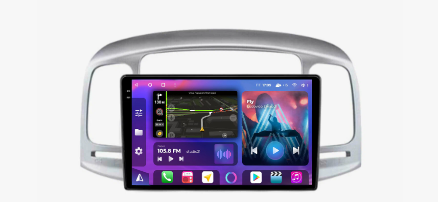 Штатная магнитола FarCar s400 2K 360 для Hyundai Accent, Verna на Android (BX3009M 360) (CarPlay)