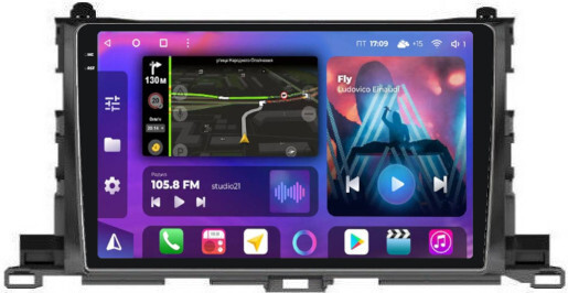 Магнитола для Toyota Highlander 3 2014-2020 - FarCar XXL467M Android 12, QLED, ТОП процессор, 8Гб+256Гб, CarPlay, SIM-слот (CarPlay)