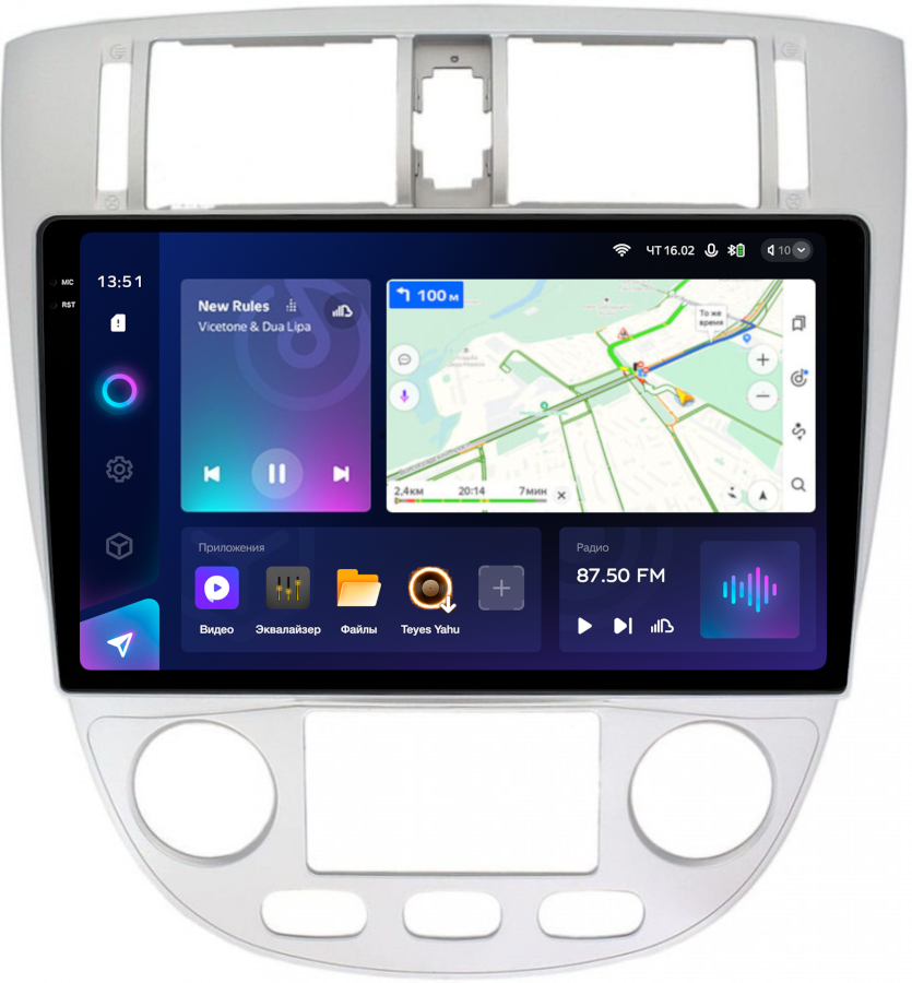 Магнитола для Chevrolet Lacetti седан, Daewoo Gentra - Teyes CC3-2K QLed Android 10, ТОП процессор, SIM-слот, CarPlay (CarPlay)