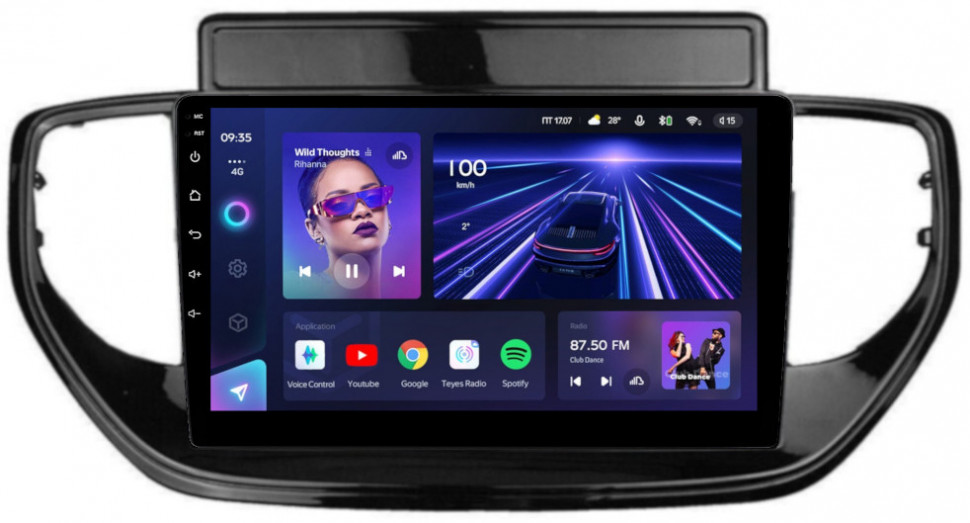 Магнитола для Hyundai Solaris 2020+ (штатный экран) - Teyes CC3L Android 10, 8-ядер, 4ГБ+32ГБ, SIM-слот (CarPlay)