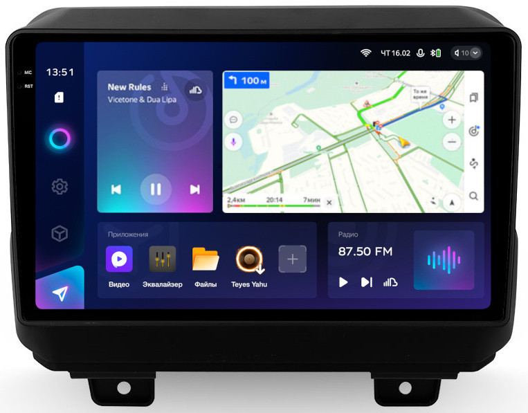 Магнитола для Jeep Wrangler 2018+ - Teyes CC3-2K QLed Android 10, ТОП процессор, SIM-слот, CarPlay (CarPlay)