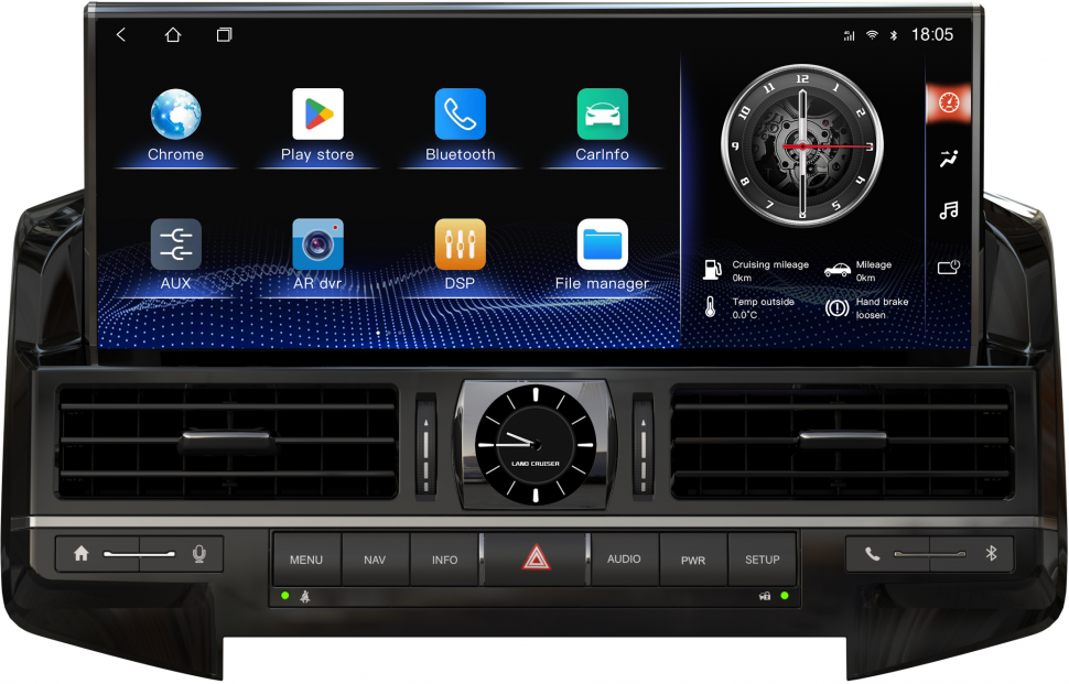 Магнитола для Toyota Land Cruiser 200 2016-2021 (без отдельного экрана климата) - Carmedia ZH-T1269 монитор 12.3", Android 12, 8Гб+128Гб, CarPlay, SIM-слот (CarPlay)