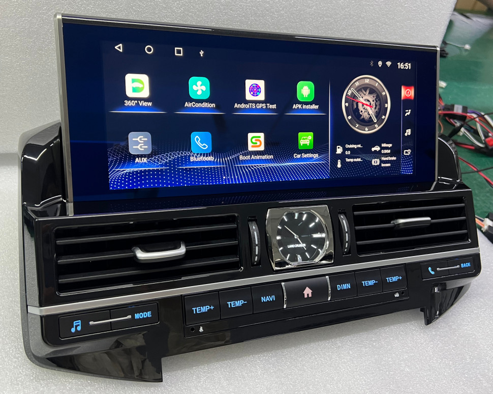 Магнитола для Toyota Land Cruiser 200 2016-2021 (без отдельного экрана климата) - Carmedia ZH-T1269 монитор 12.3", Android 12, 8Гб+128Гб, CarPlay, SIM-слот (CarPlay)