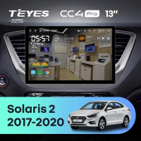 Штатная магнитола для Hyundai Solaris 2 (2017-2020) (Экран 13") - Teyes CC4 Pro на Android 13, 8-ядер, 12ГБ-256ГБ, SIM-слот