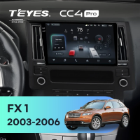 Штатная магнитола для Infiniti FX 1 (S50) (2003-2006) (Экран 9,5") - Teyes CC4 Pro на Android 13, 8-ядер, 8ГБ-128ГБ, SIM-слот