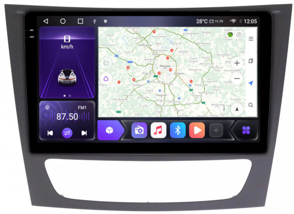 Магнитола для Mercedes-Benz E (W211) 2002-2009 - Carmedia OL-9149 QLed+2K, Android 12, ТОП процессор, CarPlay, SIM-слот (CarPlay)