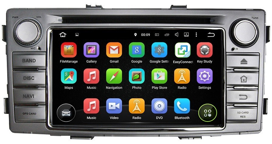 Магнитола для Toyota Hilux/Fortuner 2011-2015 - Carmedia KD-6230-P5-32 на Android 10, 8-ядер, 4ГБ-32ГБ (CarPlay)
