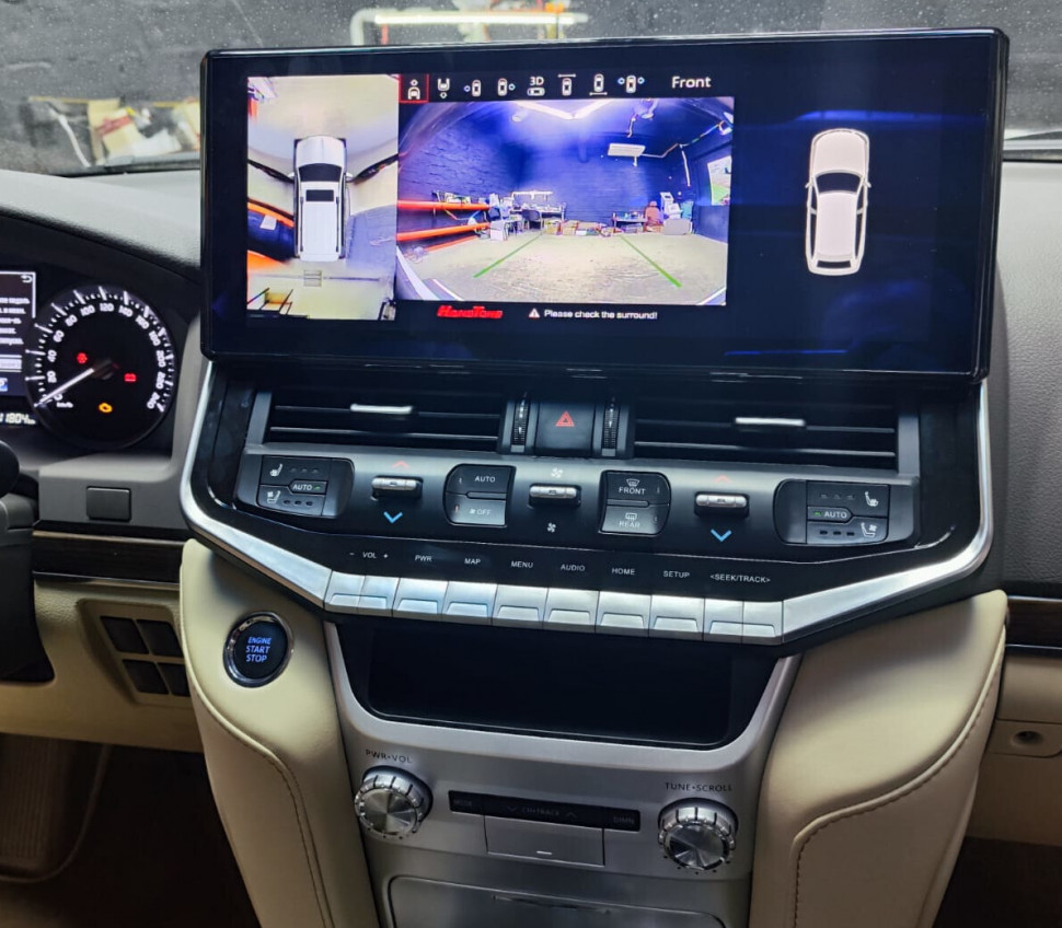 Магнитола для Toyota Land Cruiser 200 2016-2021 (без отдельного экрана климата) - Carmedia ZH-T1604 монитор 16.3", Android 12, 8Гб+128Гб, CarPlay, SIM-слот (CarPlay)