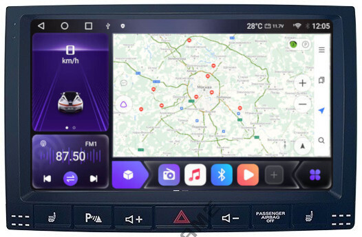 Магнитола для Volkswagen Touareg 2002-2010 - Carmedia SF-9306 QLed+2K, Android 12, ТОП процессор, CarPlay, SIM-слот (только с установкой в Москве) (CarPlay)