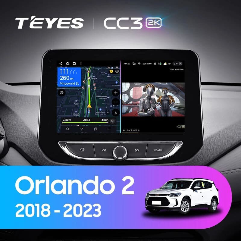 Штатная магнитола Teyes CC3 2K 6/128 Chevrolet Orlando 2 (2018-2023)