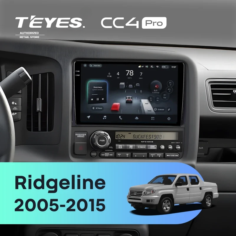 Штатная магнитола для Honda Ridgeline (2005-2015) (Экран 9,5") - Teyes CC4 Pro на Android 13, 8-ядер, 8ГБ-128ГБ, SIM-слот