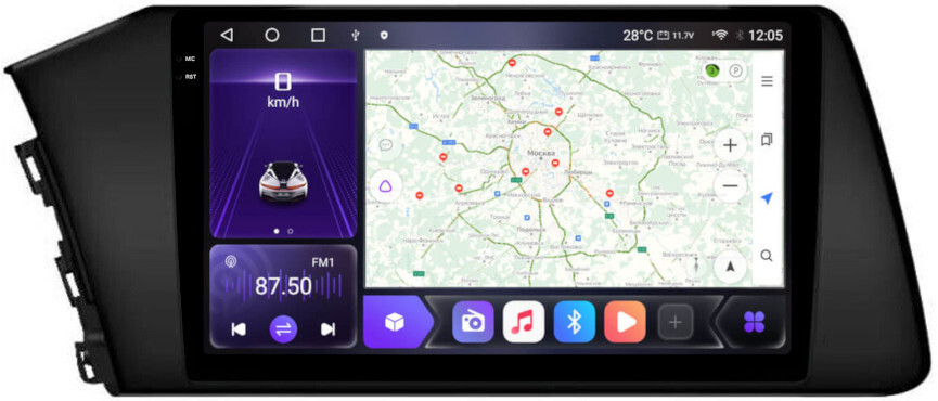 Магнитола для Hyundai Elantra 2021+ - Carmedia OL-9768 QLed+2K, Android 12, ТОП процессор, CarPlay, SIM-слот (CarPlay)