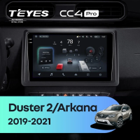 Штатная магнитола для Renault Arkana / Duster 2 (2019-2021) (Экран 9,5") - Teyes CC4 Pro на Android 13, 8-ядер, 8ГБ-128ГБ, SIM-слот
