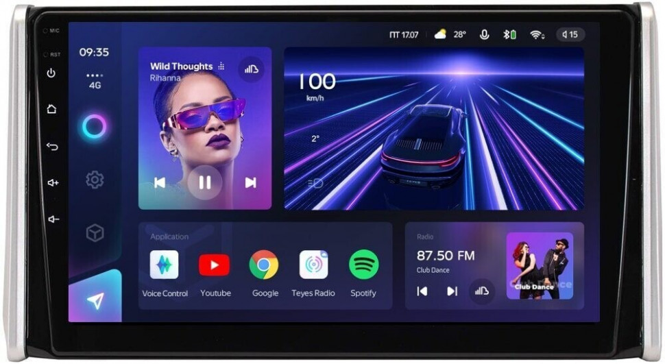Магнитола для Toyota RAV4 2019+ - Teyes CC3L Android 10, 8-ядер, 4ГБ+32ГБ, SIM-слот (CarPlay)