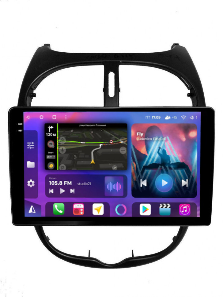 Штатная магнитола FarCar s400 2K 360 для Peugeot 206 на Android  (BX778M 360) (CarPlay)