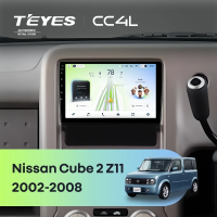 Штатная магнитола для Nissan Cube 2 Z11 (2002-2008) - Teyes CC4L на Android 14, 8-ядер, 6ГБ-64ГБ, SIM-слот