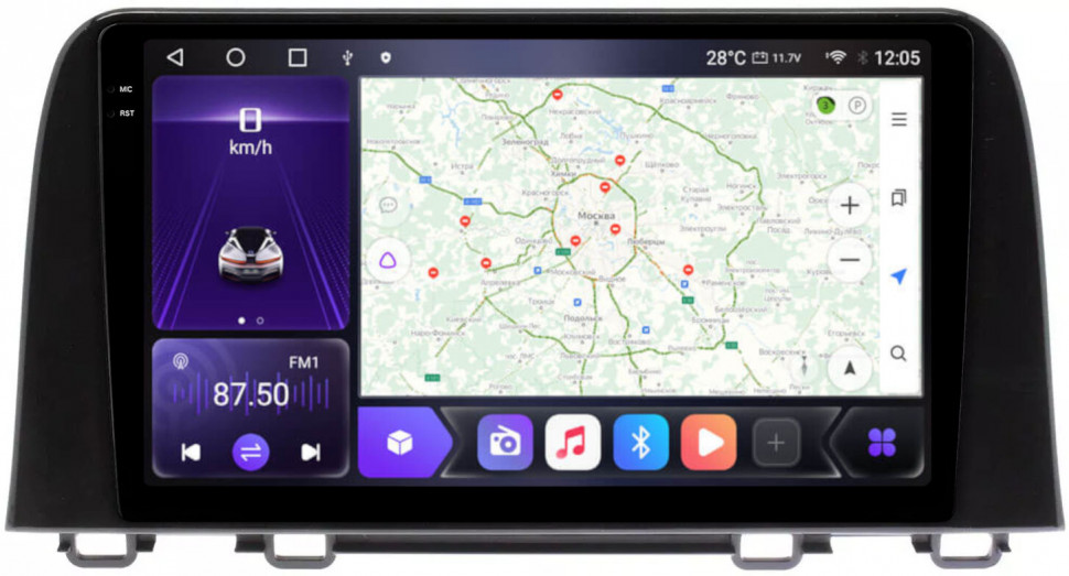 Магнитола для Honda CR-V 2017+ - Carmedia OL-9651 QLed+2K, Android 12, ТОП процессор, CarPlay, SIM-слот (CarPlay)