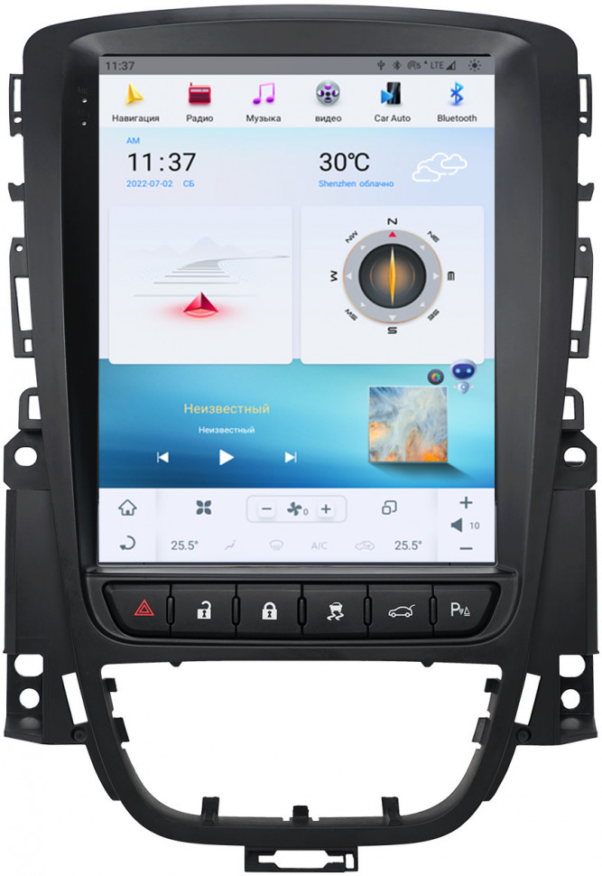 Магнитола для Opel Astra J 2010-2015 - Carmedia ZF-1227-Q6 ("Тесла-Стиль") Android 11, 8ГБ+128ГБ, SIM-слот (CarPlay)