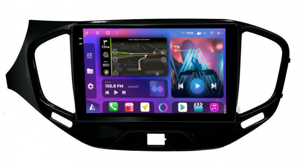 Штатная магнитола FarCar s400 2K для Lada Vesta на Android (BX1205M) (CarPlay)