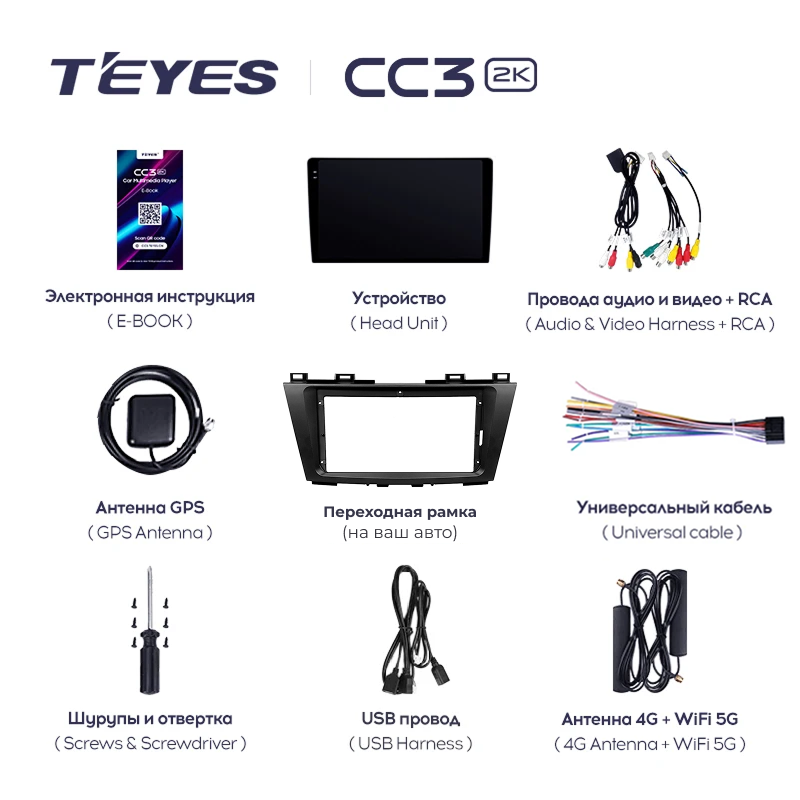 Штатная магнитола Teyes CC3 2K 4/64 Honda Accord 7 (2002-2008) F1 (0din)