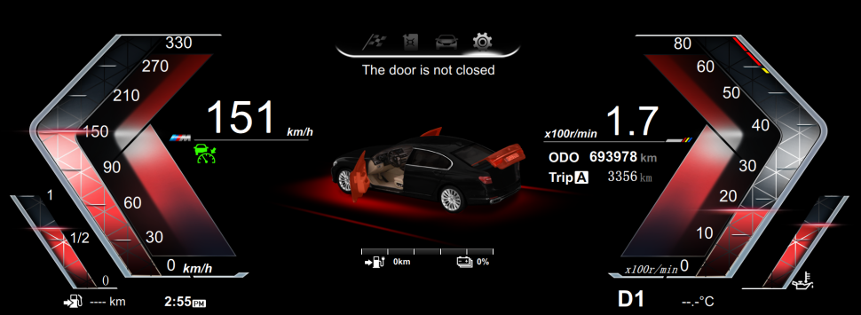Цифровая приборная ЖК панель для BMW 1/2/X1/X2 F20/F22/F39/F48/F52 2013-2022 RDL-1297