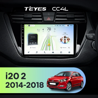 Штатная магнитола для Hyundai i20 2 GB (2014-2018) Правый руль - Teyes CC4L на Android 14, 8-ядер, 6ГБ-64ГБ, SIM-слот