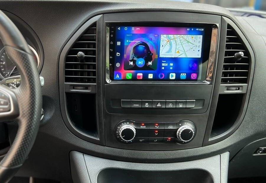 Магнитола для Mercedes-Benz Viano/Vito W639, Vito W447, A класс W169, B класс W245, Sprinter W906, VW Crafter - FarCar 068M Android 12, 8-ядер, QLED, Carplay, SIM-слот (CarPlay)