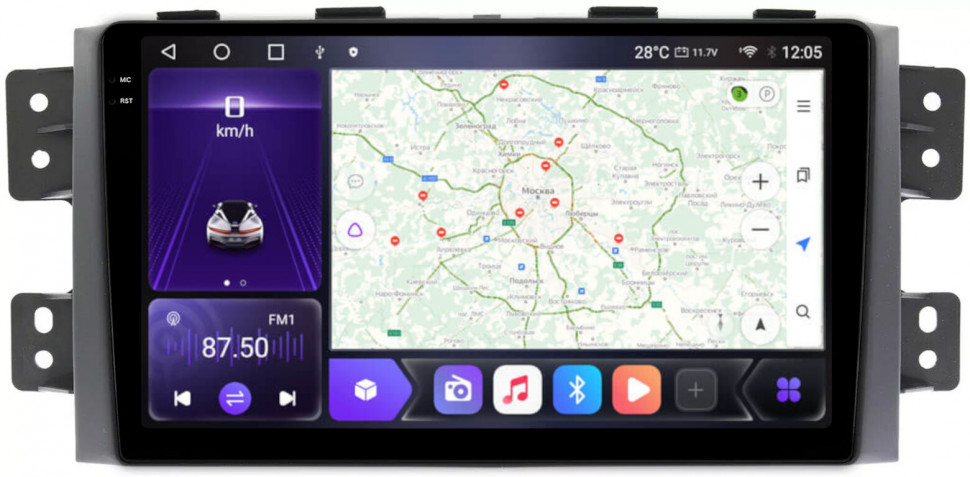 Магнитола для KIA Mohave 2008-2017 - Carmedia OL-9738 QLed+2K, Android 12, ТОП процессор, CarPlay, SIM-слот (CarPlay)