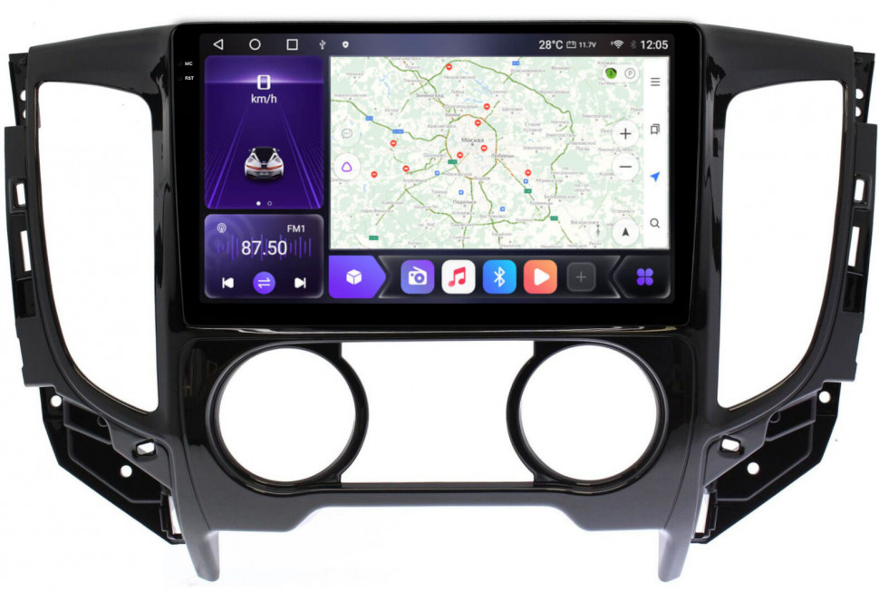 Магнитола для Mitsubishi L200 2016-2019, FIAT Fullback - Carmedia OL-9567 QLed+2K, Android 12, ТОП процессор, CarPlay, SIM-слот (CarPlay)