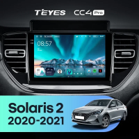 Штатная магнитола для Hyundai Solaris 2 (2020-2021) (Экран 9,5") - Teyes CC4 Pro на Android 13, 8-ядер, 12ГБ-256ГБ, SIM-слот